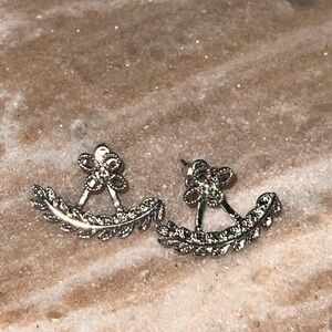 Silver Floral Earrings